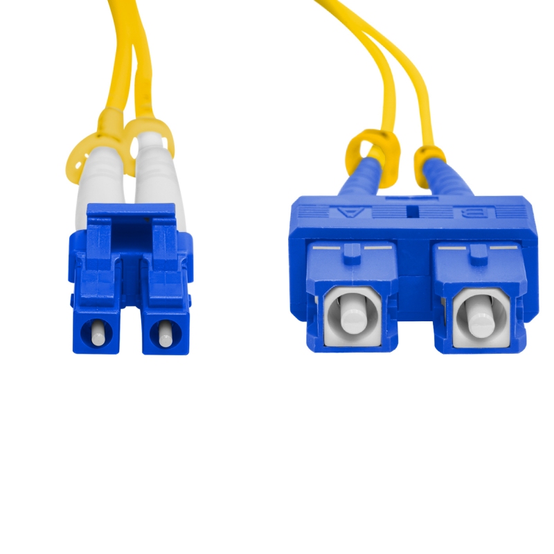 Cordão Óptico 3m, LC/UPC-SC/UPC, SM BLI G657-A1 9/125, OS2 Duplex 2.0mm LSZH Amarelo, Fibra Monomodo Miljet