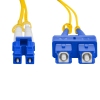 Cordão Óptico 3m, LC/UPC-SC/UPC, SM BLI G657-A1 9/125, OS2 Duplex 2.0mm LSZH Amarelo, Fibra Monomodo Miljet