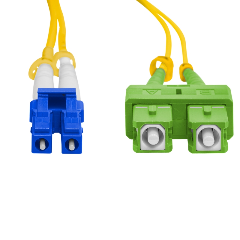 Cordão Óptico 20m, LC/UPC-SC/APC, SM BLI G657-A1 9/125, OS2 Duplex 2.0mm LSZH Amarelo, Fibra Monomodo Miljet