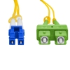 Cordão Óptico 20m, LC/UPC-SC/APC, SM BLI G657-A1 9/125, OS2 Duplex 2.0mm LSZH Amarelo, Fibra Monomodo Miljet