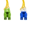 Cordão Óptico 10m, LC/APC-LC/UPC, SM BLI G657-A1 9/125, OS2 Duplex 2.0mm LSZH Amarelo, Fibra Monomodo Miljet