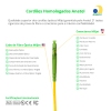 Cordão Óptico 2.5m, LC/APC-LC/APC, SM BLI G657-A1 9/125, OS2 Simplex 3.0mm LSZH Amarelo, Fibra Monomodo Miljet