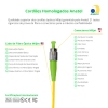 Cordão Óptico 3m, FC/APC-LC/UPC, SM BLI G657-A1 9/125, OS2 Simplex 3.0mm LSZH Amarelo, Fibra Monomodo Miljet