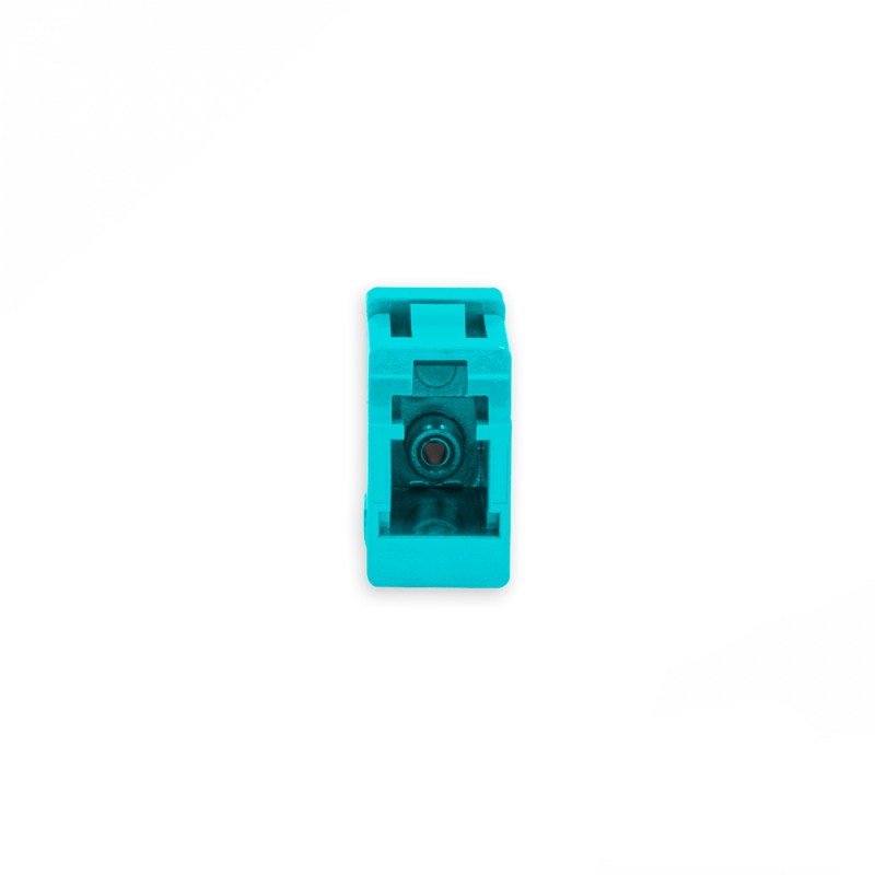 Adaptador Acoplador Óptico LC/UPC para LC/UPC MM OM3, Simplex Multimodo Aqua sem Flange
