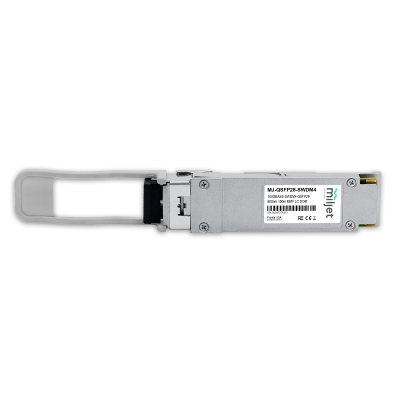 100GBASE-SWDM4 QSFP28 850nm 150m MMF LC DDM Duplex, transceptor óptico Miljet