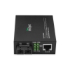 MJ-MC2850SX Conversor de Mídia MMF, DIP Switch, 850nm, 500m, SC/UPC Fixo Duplex Fiber, 1000Base-FX/SX SFP para 10/100/1000Base-T RJ45, AC 100V~240V