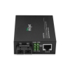 MJ-MC3110LX Conversor de Mídia SMF 1310nm 10km, SC Fixo Duplex 1000Base-LX SFP para 10/100/1000Base-T RJ45, AC 100V~240V