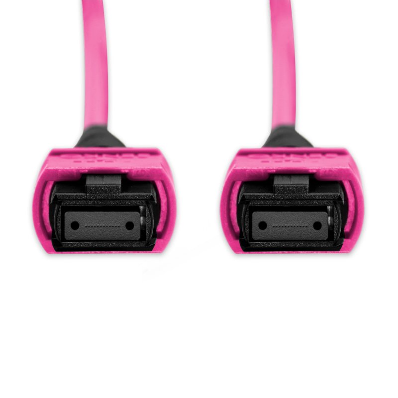 Cabo MPO para MPO Fêmea 40m, 12 Fibras OM4 G651.1 50/1 25 Multimodo, Tipo B LSZH Magenta Miljet
