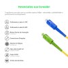 Cordão Óptico 7m, SC/UPC-SC/APC, SM BLI G657-A1 9/125, OS2 Simplex 3.0mm LSZH Amarelo, Fibra Monomodo Miljet