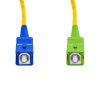 Cordão Óptico 7m, SC/UPC-SC/APC, SM BLI G657-A1 9/125, OS2 Simplex 3.0mm LSZH Amarelo, Fibra Monomodo Miljet