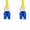 Cordão Óptico 30m, LC/UPC-LC/UPC SM BLI G657-A1 9/125, OS2 Duplex 2.0mm LSZH Amarelo, Fibra Monomodo Miljet