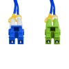 Cordão Óptico 2m, LC/UPC-LC/APC, SM BLI G657-A1 9/125 0.12dB IL, OS2 Duplex 2.0mm LSZH ABNT Azul, Fibra Monomodo Miljet
