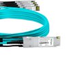 Cabo 100G QSFP28 para 4x25G SFP28 15m, AOC Active Optical Cable, Breakout OM4 OFNP Miljet