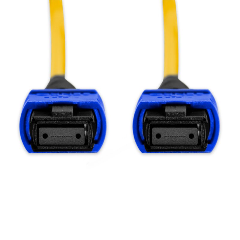 Cabo MPO/UPC para MPO/UPC Fêmea 2m, 16 Fibras OS2 BLI G657-A1 9125 Monomodo, Tipo A LSZH Amarelo Miljet