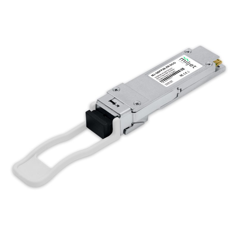 100GBASE-ZR QSFP28 DCO, DWDM NRZ, Coherent C-Band Tunable 50GHz, 80/300km, SMF DDM LC Duplex
