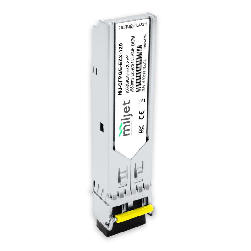 1000BASE-EZX SFP, 1550nm 120km LC SMF DDM Duplex, transceptor óptico Miljet