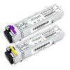 Kit Par 1000BASE-EZX SFP BiDi 190km LC SMF DOM, transceptores ópticos Miljet