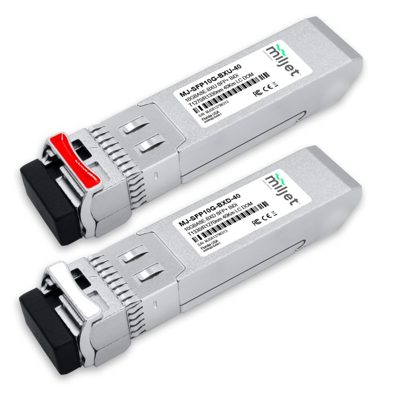 Kit Par 10GBASE-BX SFP+ BiDi 40km LC DOM, transceptores ópticos Miljet