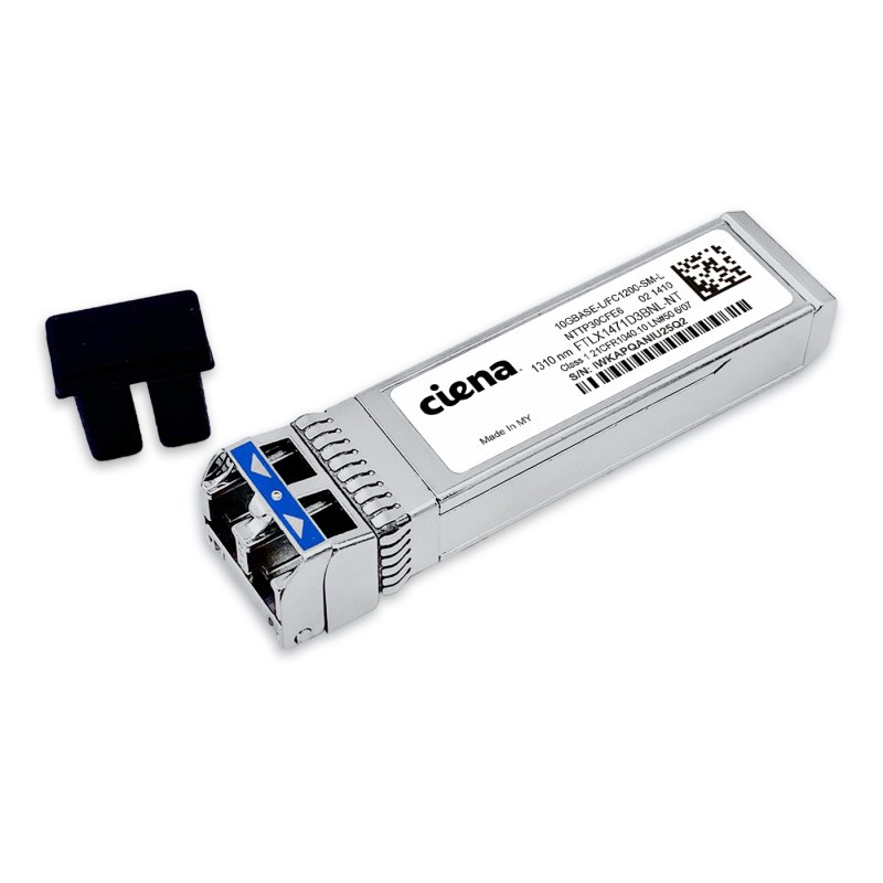 Ciena NTTP30CFE6 10GBASE-LR SFP+, 1310nm 10km LC SMF Duplex FTLX1471D3BNL-NT, transceptor óptico