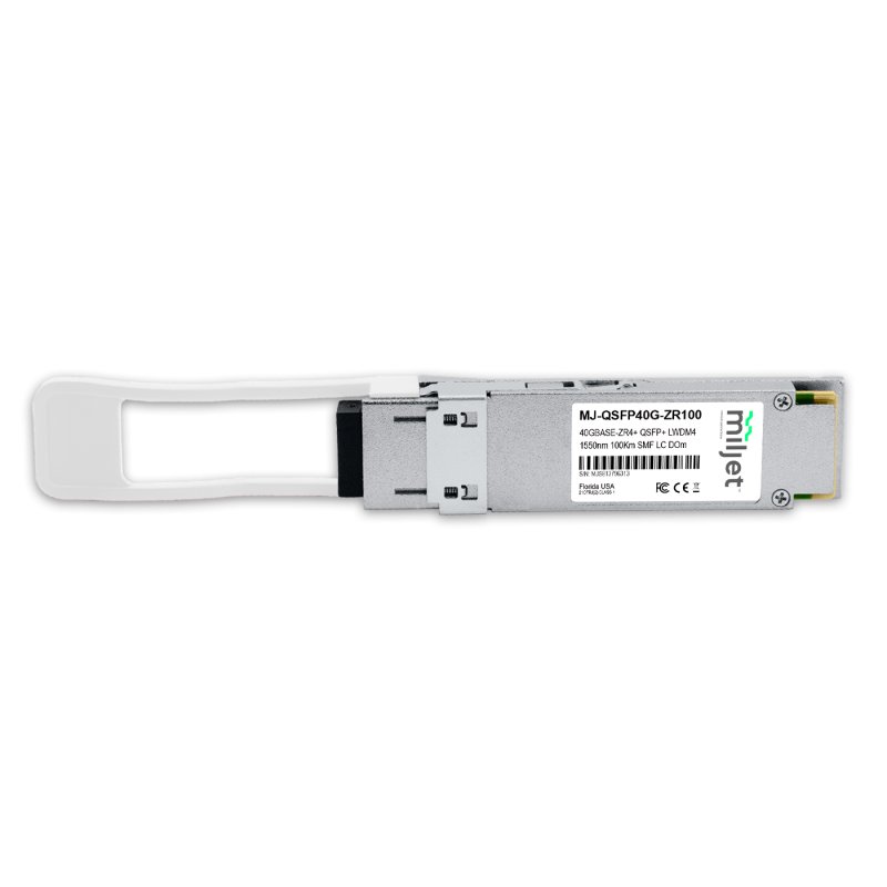 40GBASE-ZR4+ QSFP+, 1550nm, LWDM4, APD+EML, SMF, 100km, LC, Duplex, transceptor óptico Miljet