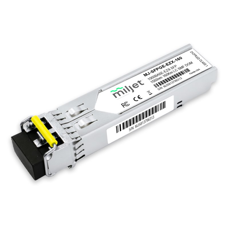 1000BASE-EZX SFP, 1550nm 160km LC SMF DDM Duplex, transceptor óptico Miljet