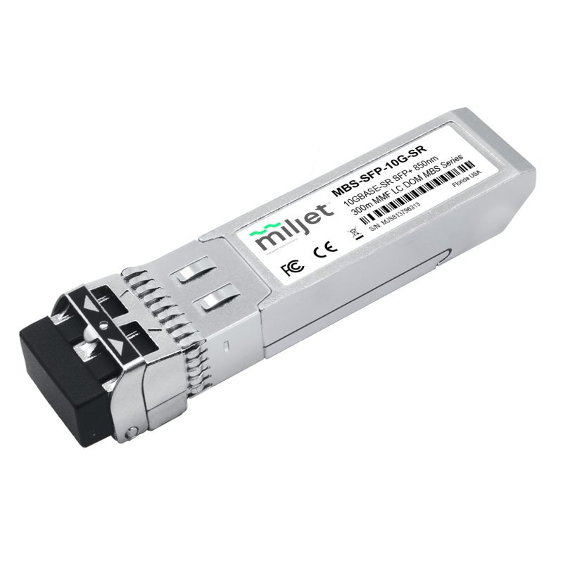 10GBASE-SR SFP+, 850nm 300m MMF LC DDM Duplex, MBS Series transceptor óptico Miljet