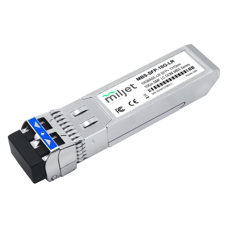 10GBASE-LR SFP+, 1310nm 10km SMF LC DDM DUPLEX, MBS Series transceptor óptico Miljet