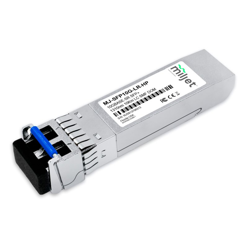 10GBASE-LR SFP+, 1310nm 10km SMF LC DDM Duplex HPE/Aruba Compatível, transceptor óptico Miljet