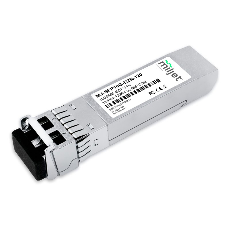 10GBASE-EZR SFP+, 1550nm, CML+ADP, 120km SMF LC DDM Duplex, transceptor óptico Miljet