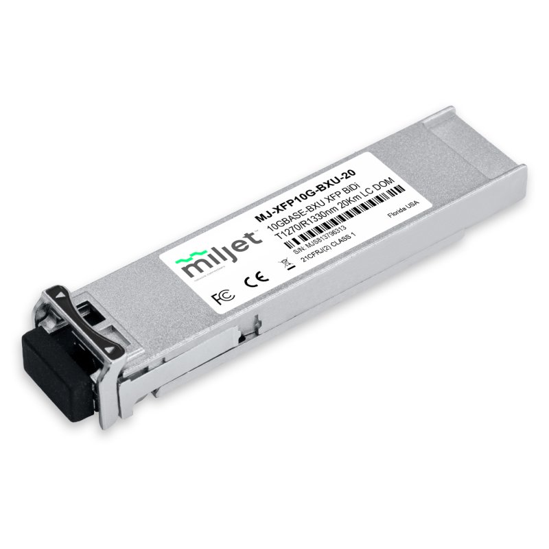 10GBASE-BXU XFP BiDi Tx1270/Rx1330nm 20km LC DDM, transceptor óptico Miljet