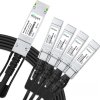 Cabo 40G QSFP+ para 4SFP+ 5m, DAC Direct Attach Copper, Breakout Cabo PVC 26AWG