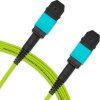 Cabo MPO para MPO Fêmea 5m, 12 Fibras OM5 G651.1 50/125 Multimodo, Tipo B LSZH Verde Miljet