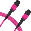 Cabo MPO para MPO Fêmea 7m, 12 Fibras, OM4 G651.1 50/125 Multimodo, Tipo B LSZH Magenta Miljet