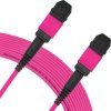 Cabo MPO para MPO Fêmea 40m, 12 Fibras OM4 G651.1 50/1 25 Multimodo, Tipo B LSZH Magenta Miljet