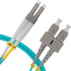 Cordão Óptico 3m, LC/UPC-SC/UPC, MM G651.1 50/125, OM3 Duplex 2.0mm LSZH Aqua, Fibra Multimodo Miljet