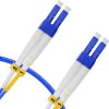 Cordão Óptico 1m, LC/UPC-LC/UPC, SM BLI G657-A1 9/125 0.12dB IL, OS2 Duplex 2.0mm LSZH ABNT Azul, Fibra Monomodo Miljet