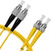 Cordão Óptico 3m, FC/UPC-ST/UPC, SM BLI G657-A1 9/125, OS2 Duplex 2.0mm LSZH Amarelo, Fibra Monomodo Miljet