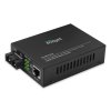 MJ-MC3120LX Conversor de Mídia SMF 1310nm 20km, SC Fixo Duplex 1000Base-LX SFP para 10/100/1000Base-T RJ45, AC 100V~240V