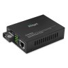 MJ-MC55BD3D Conversor de Mídia SMF, 1550nm/1310nm BiDi 3km, SC Fixo 1000Base-BX SFP para 10/100/1000Base-T RJ45, AC 100V~240V