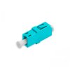 Adaptador Acoplador Óptico LC/UPC para LC/UPC MM OM3, Simplex Multimodo Aqua sem Flange