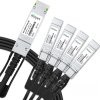 Cabo 40G QSFP+ para 4SFP+ 3m, DAC Direct Attach Copper, Breakout Cabo PVC 30AWG Miljet