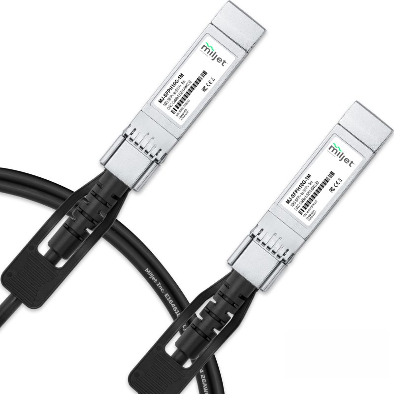 Cabo 10G SFP+ para SFP+ 1m, DAC Direct Attach Copper, Twinax LSZH AWG30 Miljet