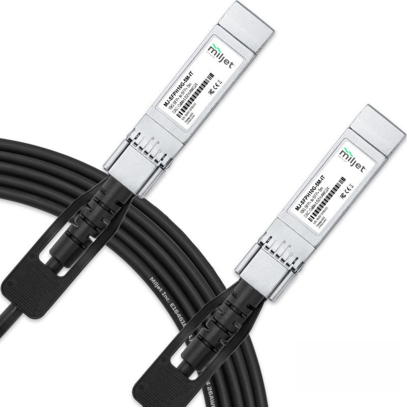 CABO 10G 5m DAC Direct Attach Copper Twinax Cable SFP+ to SFP+ LSZH AWG24 Miljet (Compatível Intel/Cisco)