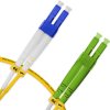 Cordão Óptico 1m, LC/APC-LC/UPC, SM BLI G657-A1 9/125 0.12dB IL, OS2 Duplex 2.0mm LSZH Amarelo, Fibra Monomodo Miljet