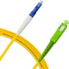 Cordão Óptico 3m, LC/UPC-SC/APC SM BLI G657-A1 9/125, OS2 Simplex 3.0mm LSZH Amarelo, Fibra Monomodo Miljet