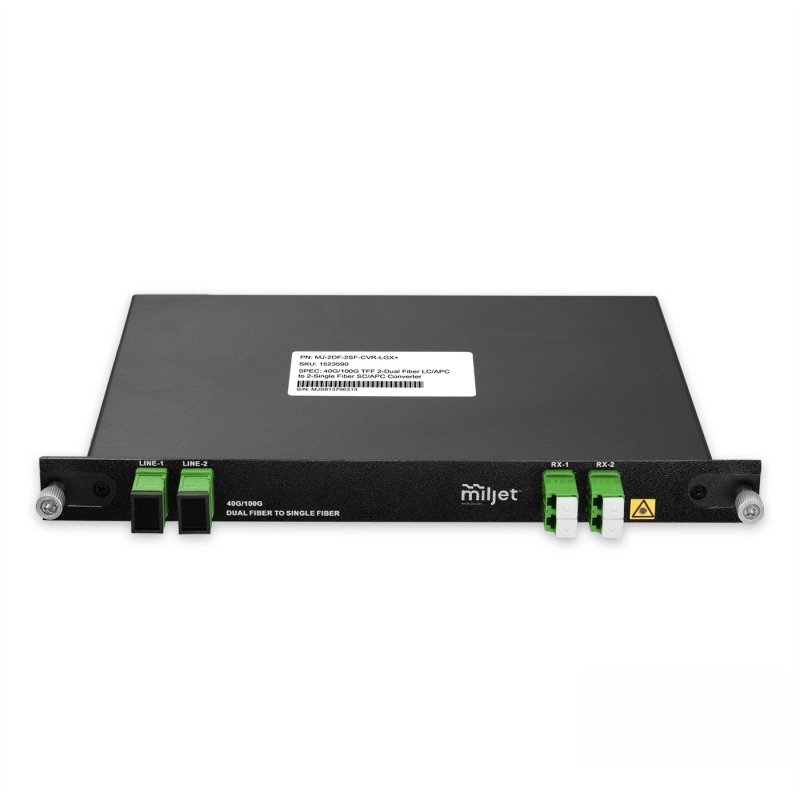 40G/100G Redutor/Conversor de Fibra para 2 Links 2xLC/APC Duplex para 2xSC/APC Bi-Direcional