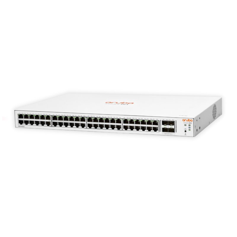 Switch HPE Aruba Instant On 1830 48G, JL814A, 48-Port RJ45 GbE, 4-Port SFP GbE, Fonte AC 100-240v, Layer 2 Gerenciável