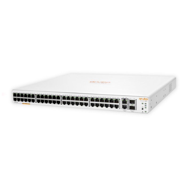 Switch HPE Aruba Instant On 1960 48G JL808A, 48-Port Gigabit Ethernet RJ45, 2x10G SFP+, 2x10GBASE-T, Fonte AC 100-240v, Layer 2+ Gerenciável