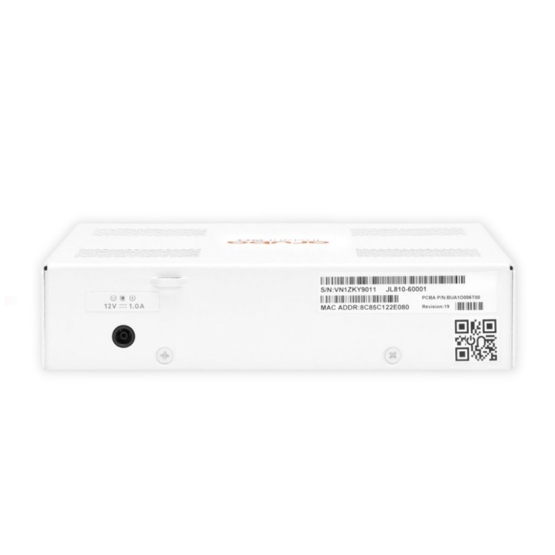 Switch HPE Aruba Instant On 1830 8G, JL810A, 8-Port RJ45 GbE, Fonte AC 100-240v, Layer 2 Gerenciável