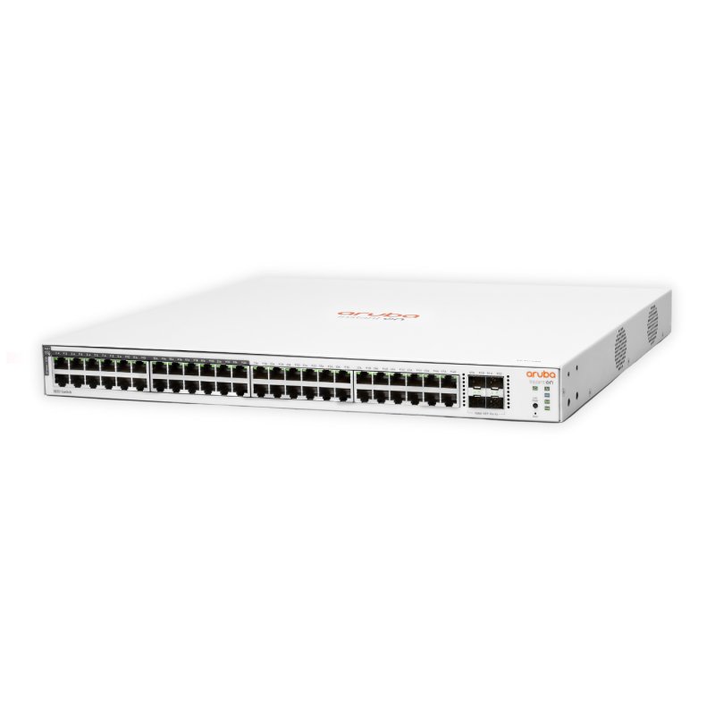 Aruba Instant On 1830 JL815A 48G, 48-Port RJ45 GbE, 24-Port PoE+ 370W, 4-Port SFP GbE, Fonte AC 100-240v, Layer 2 Gerenciável